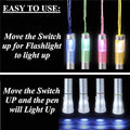 5-Inch LED Light-Up Pen with Necklace, Black Ink, Torch