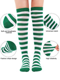 Christmas Striped Knee-High Socks