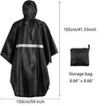 Hooded Rain Poncho Unisex Long Raincoat