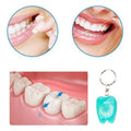 Portable Mini 15M Tooth Shape Dental Floss With Keychain
