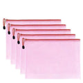 A4 Size Transparent Mesh Zipper File Bag