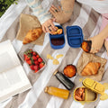 9.5 Ounce Dual Compartment Silicone Snack Container
