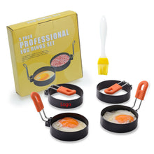 4 Pcs Folding Handle Stainless Steel Omelette Ring Set
