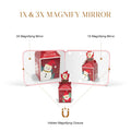 Folding Mirror 1X/2X Magnification LED Compact Nternal