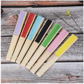 9" Handheld Folded Bamboo Fan