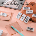 Pure White Pencil Eraser With Customizable Logo