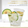 9 Oz Clear Gold Glitter Plastic Cups