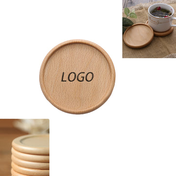 German Imported Natural Beech Wood Coasters