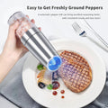 Automatic Gravity Electric Stainless Steel Pepper Grinder