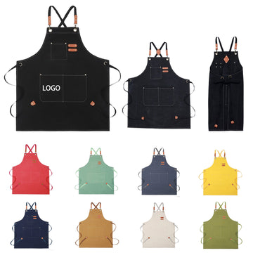 Baking Shop Work Canvas Apron With Adjustable Straps