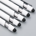 White Aluminum Push Action Ballpoint Pen with Medium Oil