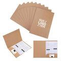 A4 Portable Presentation Kraft Paper Cardboard Folder