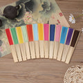 7" Full Color Folding Bamboo Fan