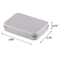 Metal Rectangular Empty Tin Box Mini Portable Box Containers