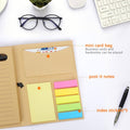Tri-Fold Notebook with Sticky Notes