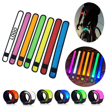 Led Light Up Slap Bracelet Armband Wristband W/3 Light Modes