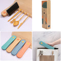Reusable Wheat Straw Cutlery with Case
