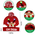 Christmas LED Light-up Knitted Beanie Hat Winter Cap