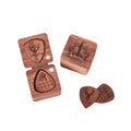 Custom Rectangle Wooden Guitar Picks Box including 1pcs Pick
