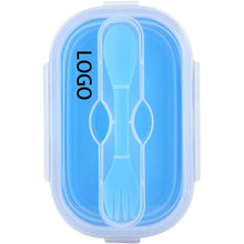 800Ml Folding Silicone Portable Lunch Box With Tableware