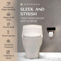 Black Toilet Paper Holder with Shelf