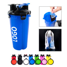 2-in-1 Pet Water & Food Cup with Collapsible Bowl