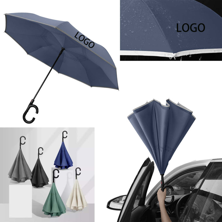 8 Bone Long Handle Reverse Automatic Umbrella