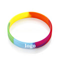 Customized Rainbow Silicone Wristbands