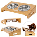 Bamboo Wooden Pet Feeder