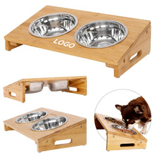 Bamboo Wooden Pet Feeder