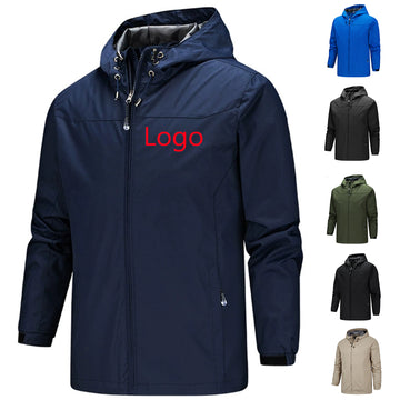 Unisex Outdoor Casual Lightweight Hooded Windbreaker Jacket
