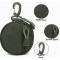 Portable Tactical Round Wallet with Carabiner
