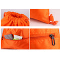 Thick Polyester Drawstring Backpack With Zipper Pocket