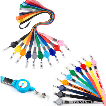 Full Color Custom Lanyard With Retractable Badge Reel Combo