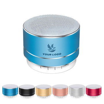 Mini Led Aluminum Round Bluetooth Wireless Speaker