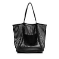 Knitted Shoulder Mesh Tote Bag
