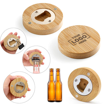 Bamboo Magnet Beer Bottle Opener