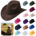 Western Cowboy Hat Curled Brim