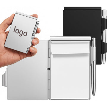 Aluminum Pocket Memo Pad With Pen