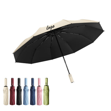 Automatic Folding Sun And Rain Umbrella With 10 Ribs