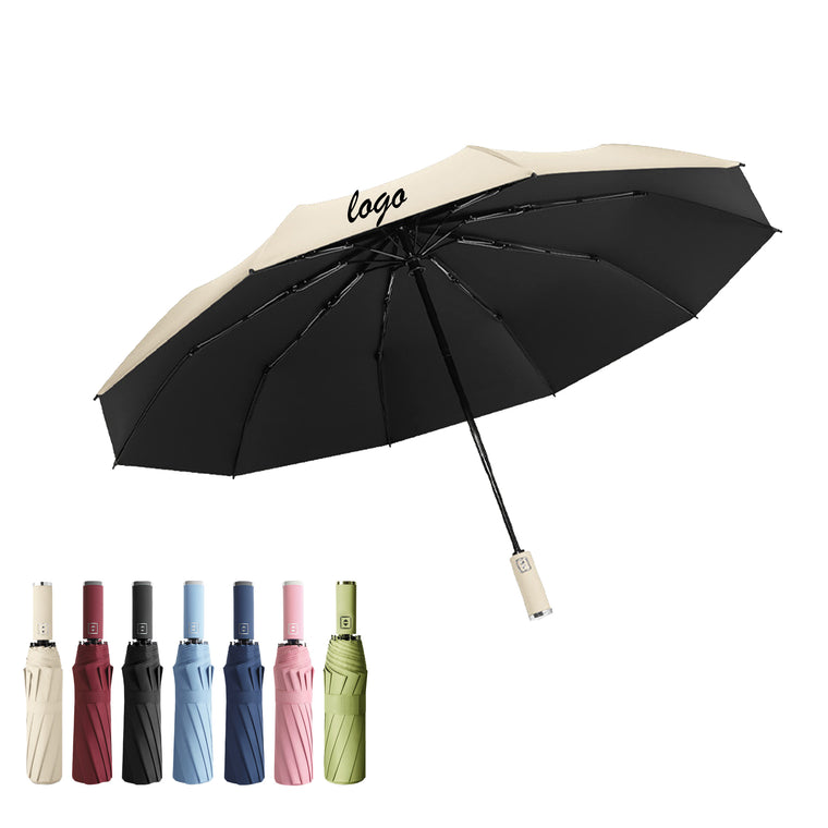 Automatic Folding Sun And Rain Umbrella With 10 Ribs