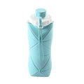 20 Oz. Collapsible Silicone Foldable Water Bottle with Straw