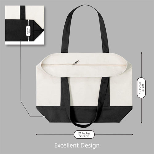 12Oz Large Stylish Canvas Tote Bag