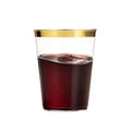 10Oz. Disposable Gold Rim Plastic Cups