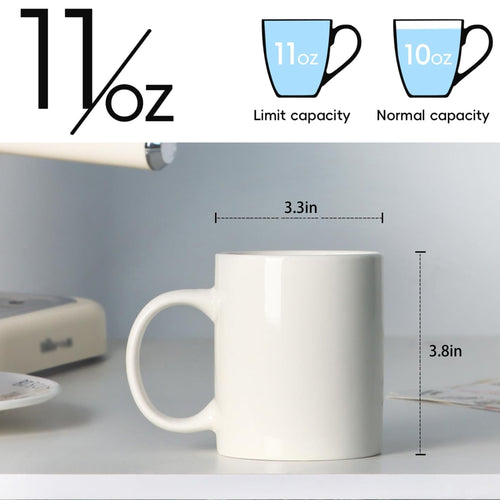 11oz Full Color White Ceramic Mug