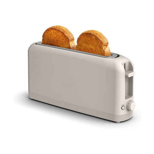 2 Slice Slim Long Slot Toaster 6 Shade Reheat Cancel 900w