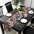 Decor Tablecloth Full Color Imprint Linen Table Runner
