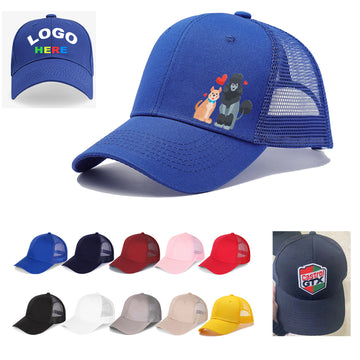 Cotton Mesh Baseball Cap Embroidery Customization