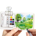 8 Grid Portable Travel Acrylic Watercolor Palette With Clip