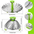 Folding Stainless Food Steamer Basket For Cooking